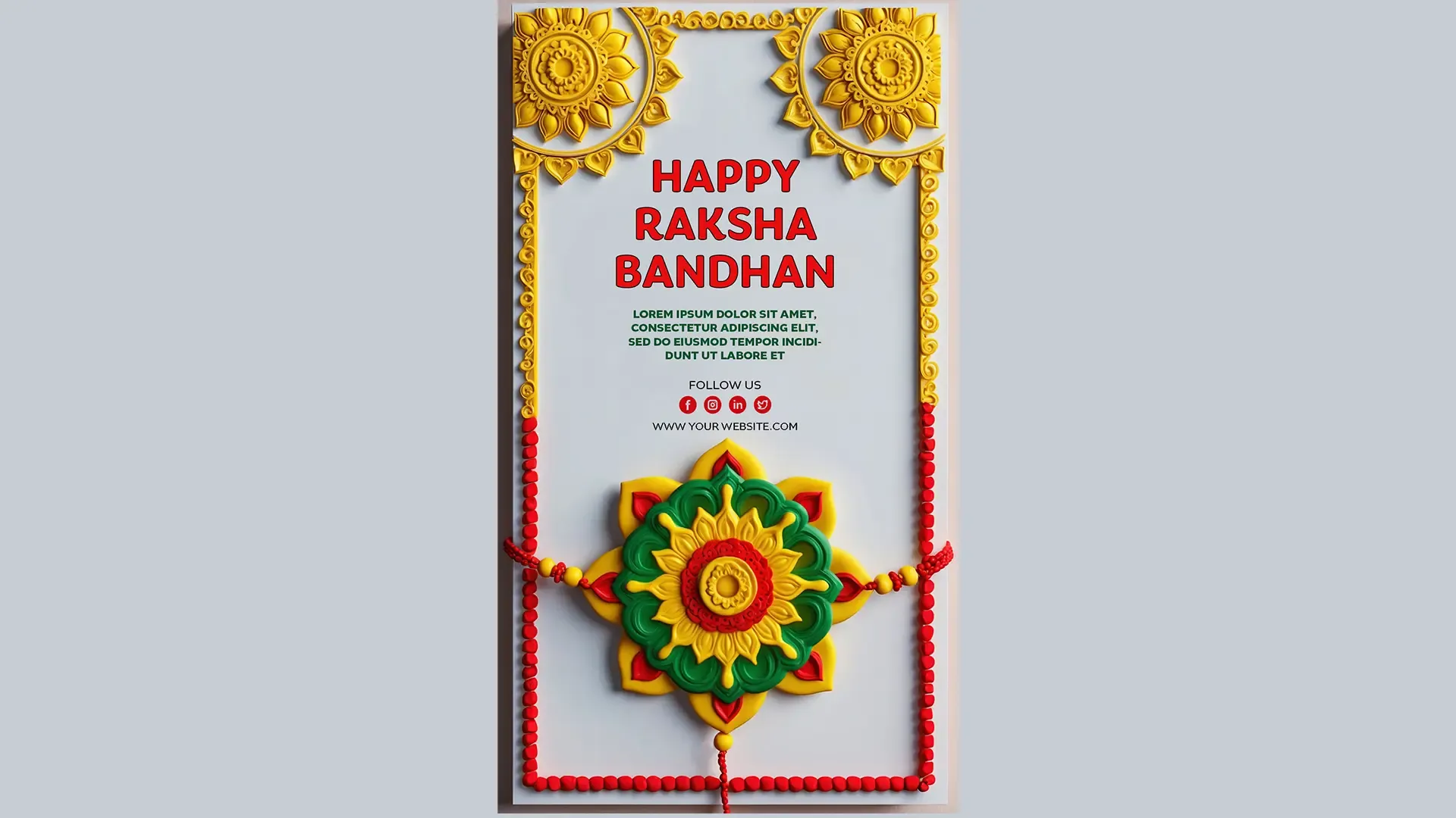 Golden Motif Raksha Bandhan Instagram Story image